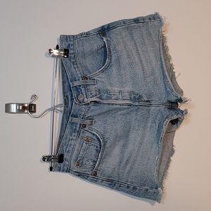Levi's 501 Button Fly Light Wash Denim Shorts